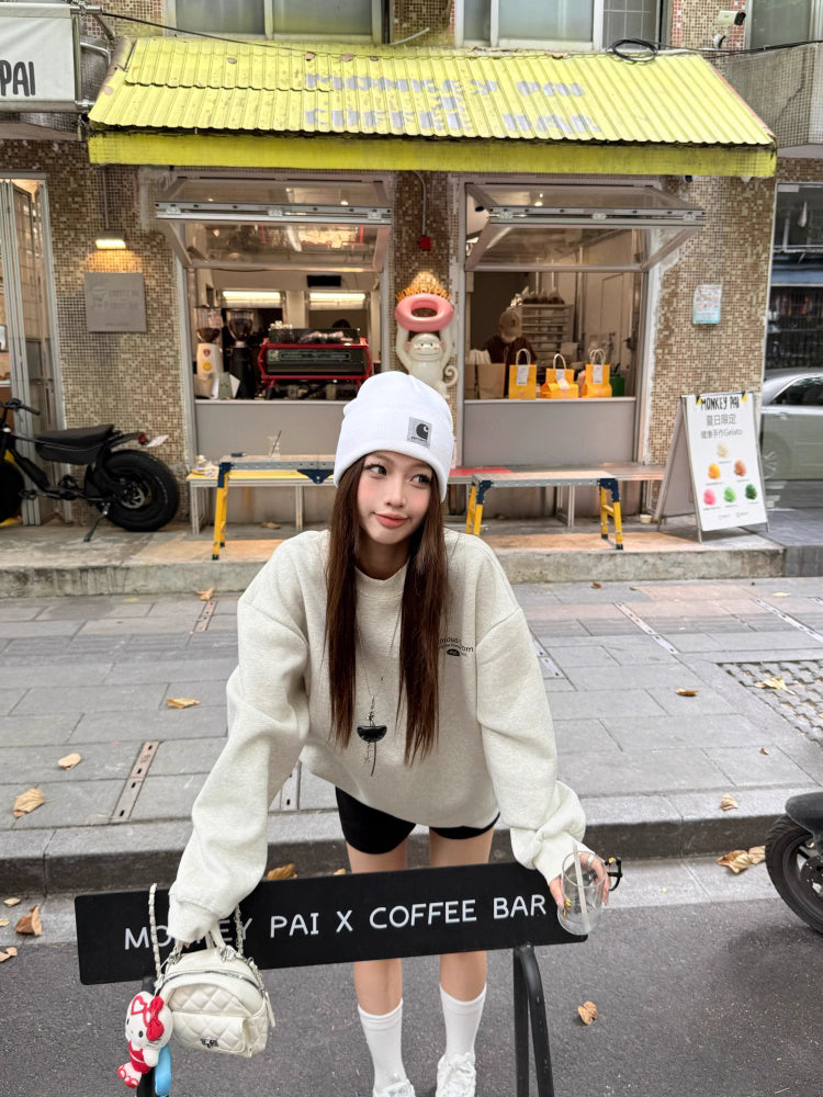 ロゴ スウェット レディース 韓国 ファッション アメカジ トレーナー オーバーサイズ シルエット