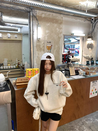 ロゴ スウェット レディース 韓国 ファッション アメカジ トレーナー オーバーサイズ シルエット