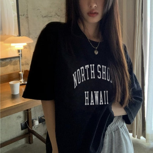 Ｔシャツ レディース 韓国 ファッション ビッグシルエット メンズライク ロゴ プリント ビッグT