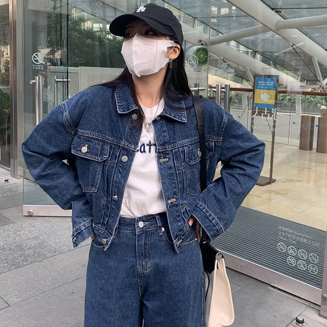 デニム セットアップ レディース 韓国 ファッション デニムジャケット 