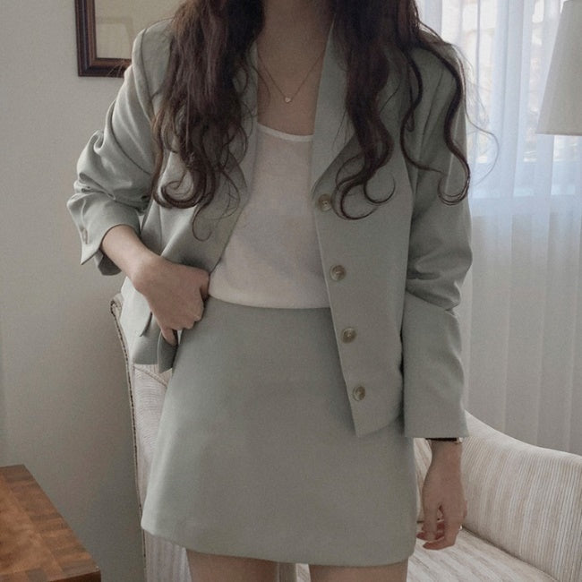 ジャケット セットアップ レディース 韓国 ファッション テーラードジャケット タイトスカート 春スーツ お呼ばれ きちんとコーデ 女子会 オフィス