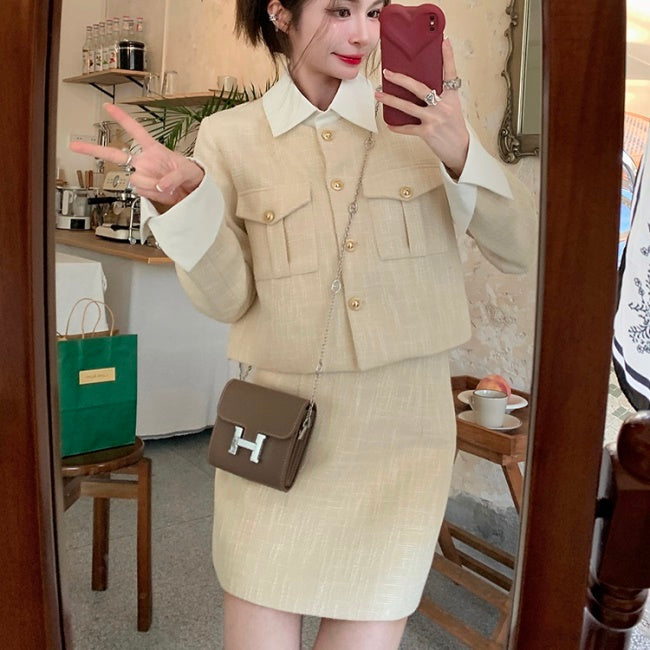 ジャケット スカート セットアップ レディース 韓国 ファッション 