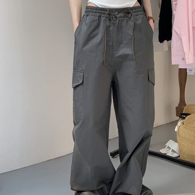 カーゴパンツ レディース 韓国 ファッション グレー カジュアルパンツ